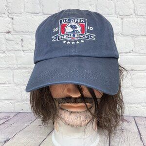 US Open Pebble Beach 2010 Golf Hat Dad Cap Navy Blue Strap Back Embroidered